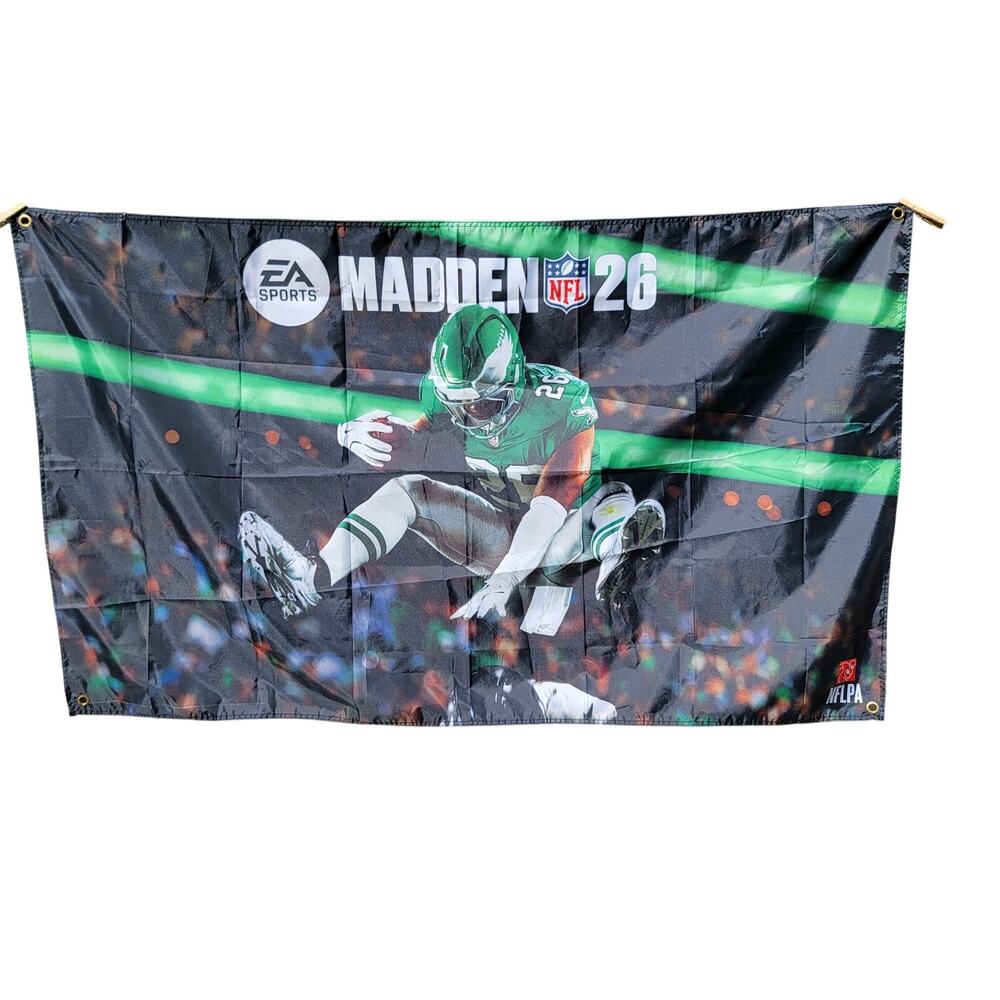 EA Sports NFL Madden 26 Flag / Banner w/ Philadelphia Eagles Saquon Barkley